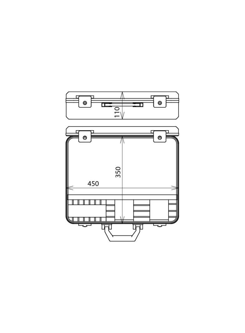 Kufer z tworzywa sztucznego, pusty, dla kompletu uziemiaczy typ VI