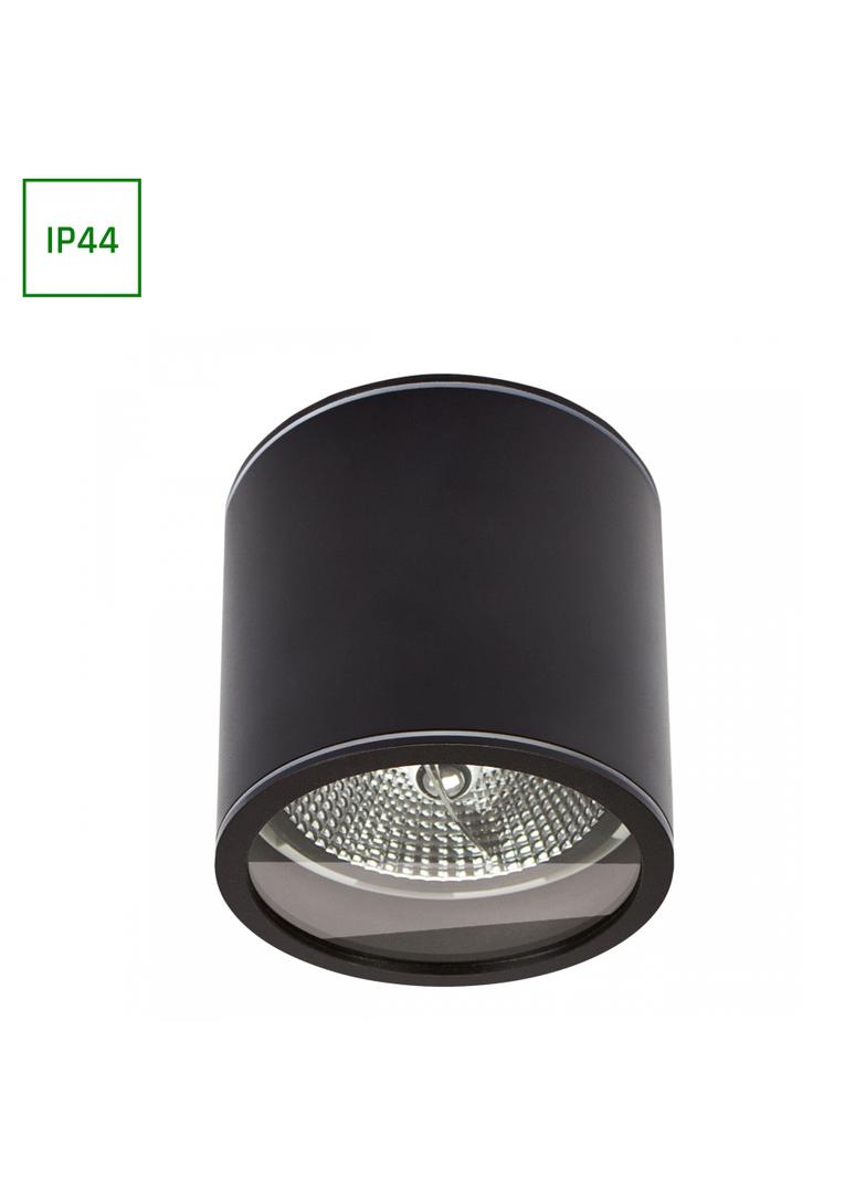 Oprawa punktowa hermetyczna CHLOE AR111 NATYNKOWA GU10 250V IP44 118x114mm CZARNY okrągła Spectrum L