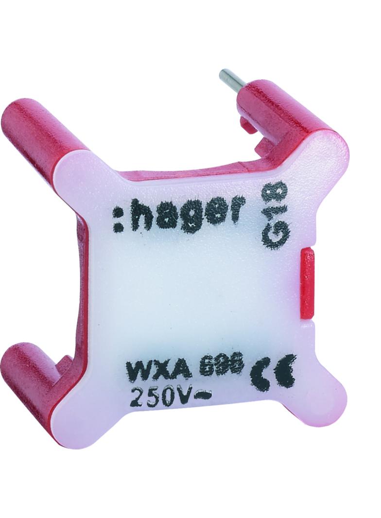 gallery Moduł podświetlenia LED do łączników czerwony 230V~ WXA691 HAGER