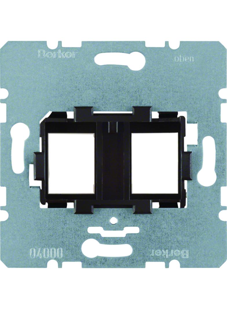 BERKER one.platform Płytka nośna podwójna z brązowym elementem mocującym mechanizm 454107 HAGER