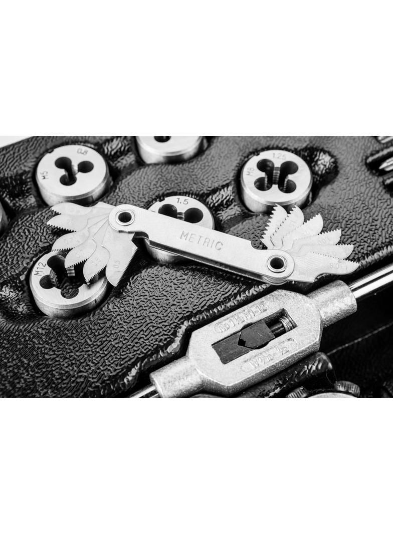 Narzynki i gwintowniki, zestaw 31 szt., wkładka