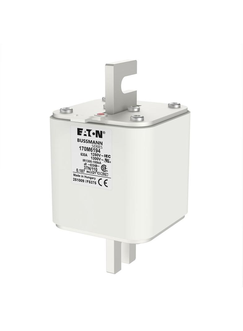 FUSE 630A 1250V 3TN/110 AR CU Wkładka szybka 630A AC 1250V rozmiar 3 76x90x139 mm aR DIN I 170M6194