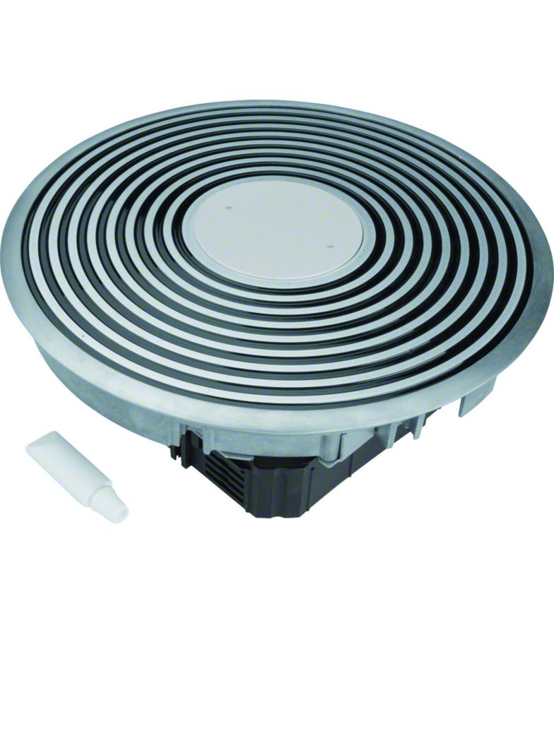 tehalit.VE-EE Podł rowkowy punkt zasilania tubus R2 puszka podł czarny aluminium VANR2019005 HAGER