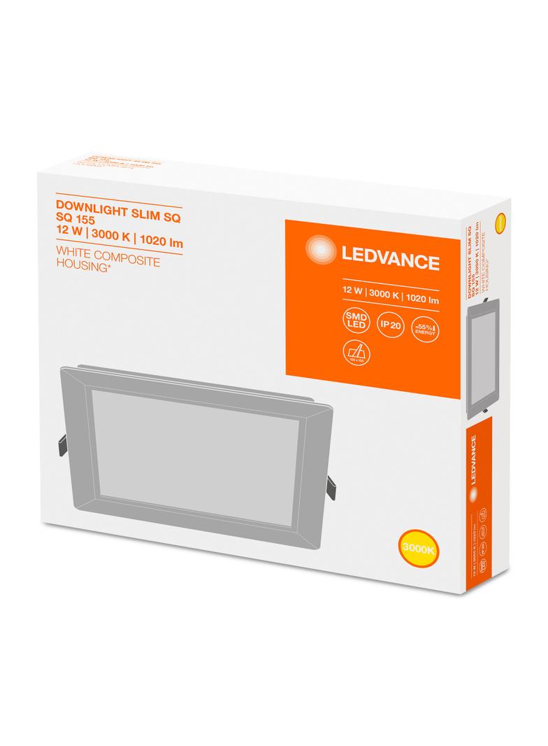 DL SLIM SQ155 12W 3000K WT IP20 LEDV LEDVANCE