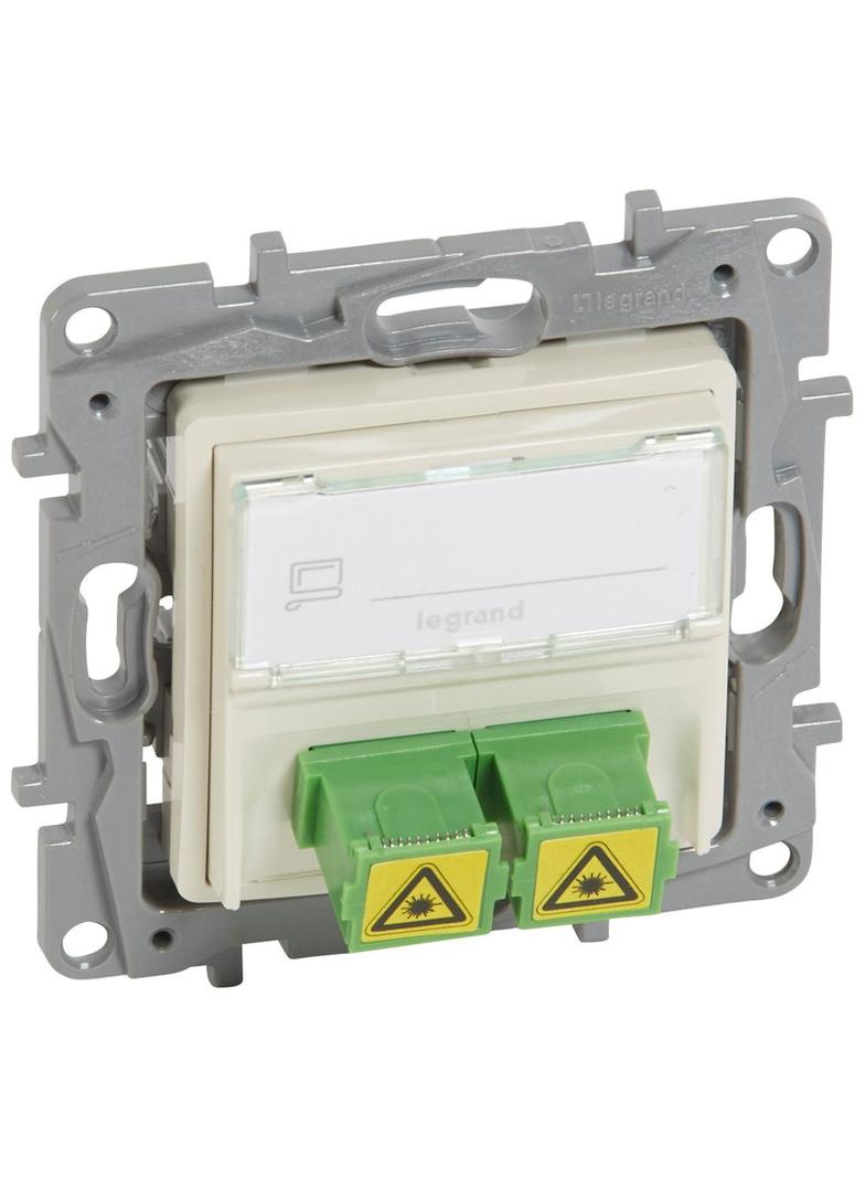 NILOE/NILOE SELECTION -GNIAZDO ŚWIATŁOWODOWE 2 X SC/APC KREMOWE, Legrand