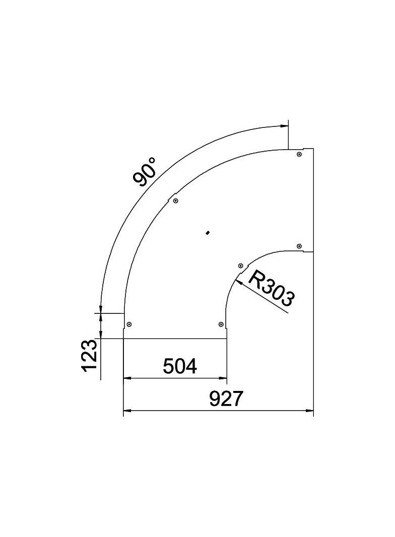 LBD 90 500 R3 FS Pokrywa łuku 90°