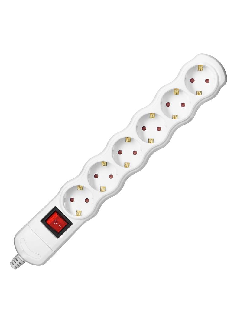 Rozgałęźnik wielogniazdowy 6x2P+Z z wyłącznikiem Schuko biały OR-AE-13269(GS)/W ORNO