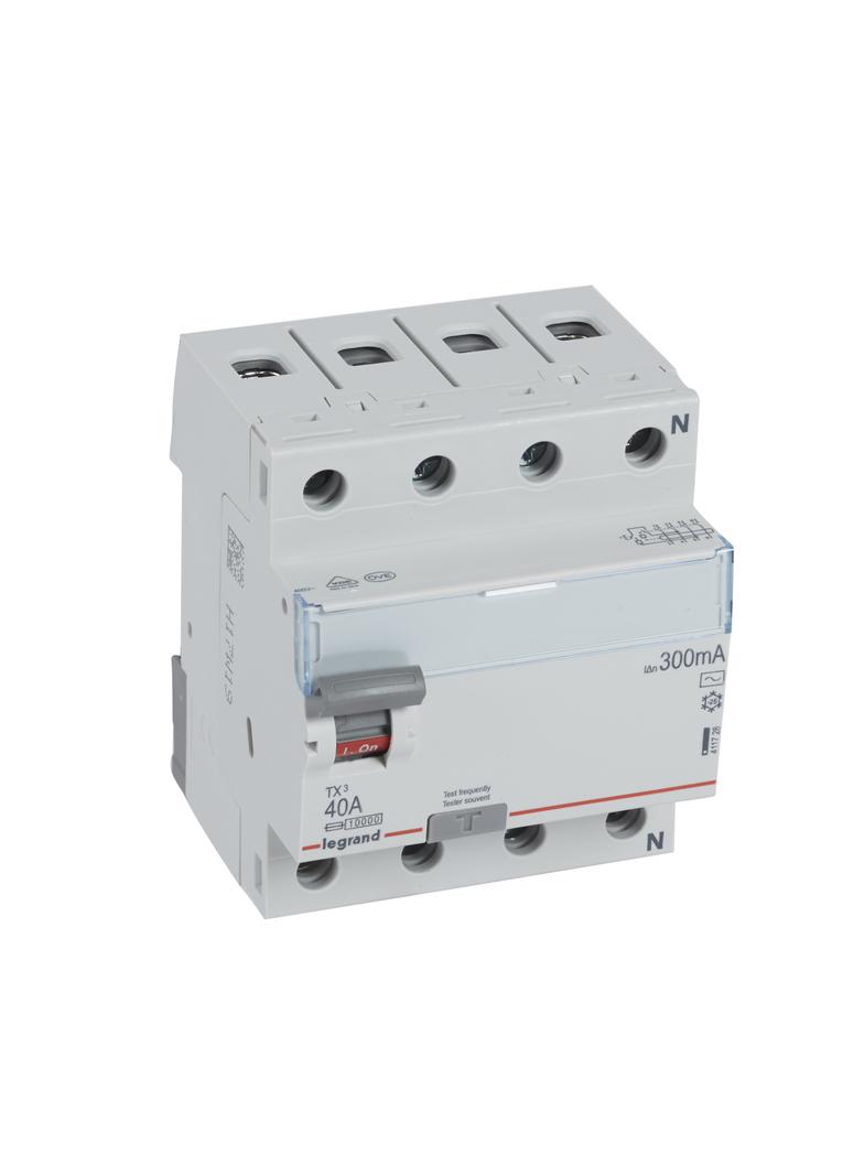 WYŁĄCZNIK RÓŻNICOWOPRĄDOWY P 304 4P 40A 300MA TYP AC SERII TX3, Legrand