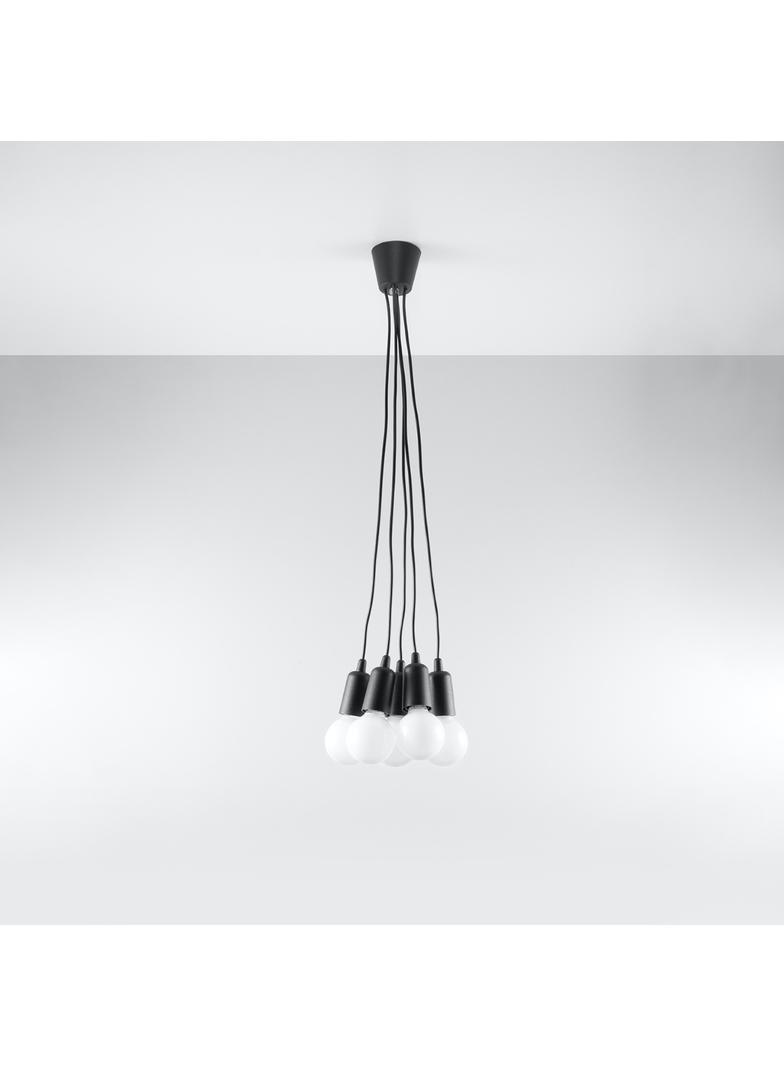 Sollux Lampa wisząca DIEGO 5 czarna SL.0574