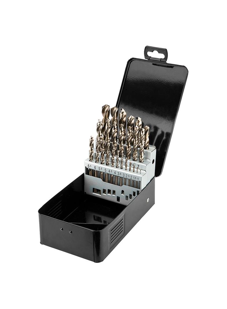 Wiertła do metalu HSS-Co 1.0-13.0 mm, zestaw 25 szt.