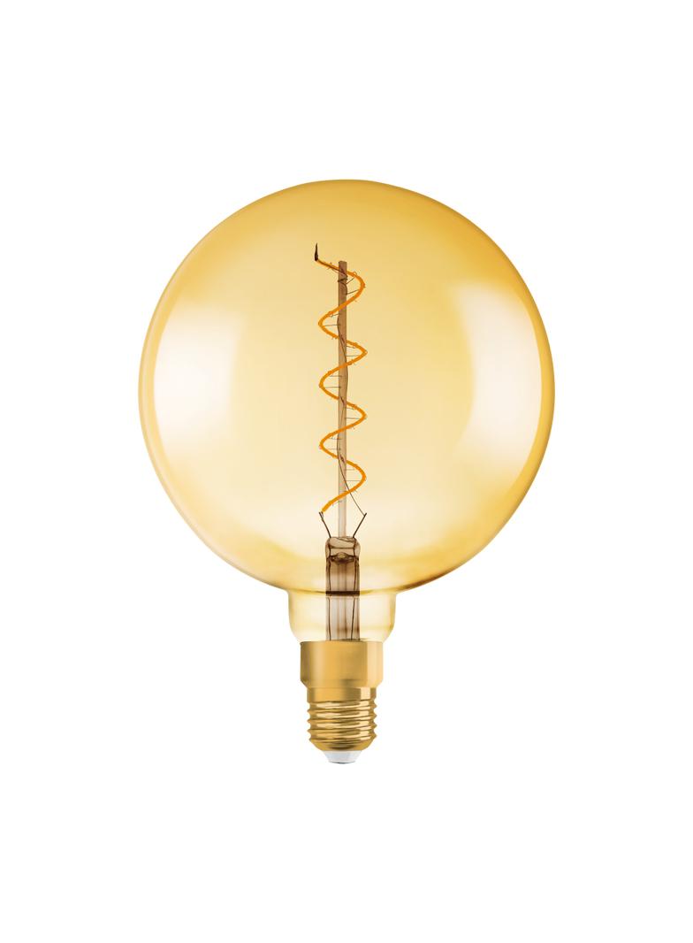 Lampa LED Vintage 1906 dim CL GLOBE200 Filament szkło przezroczyste GOLD 28 dim 5W 820 E27