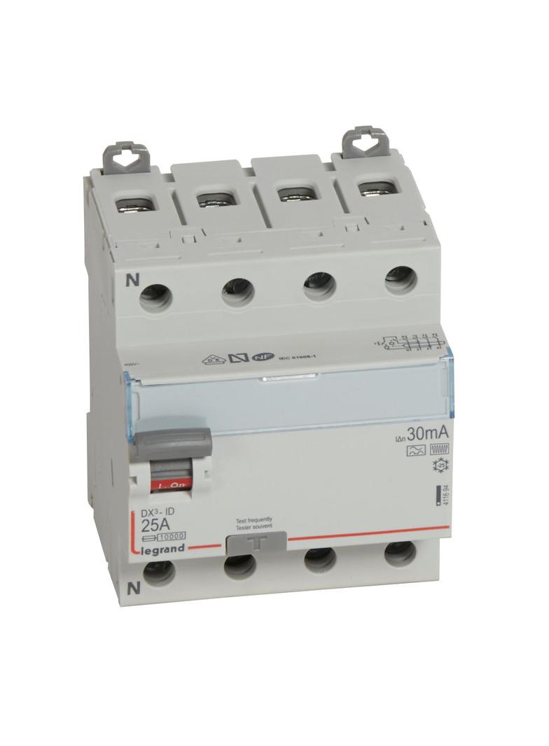 WYŁĄCZNIK RÓŻNICOWOPRĄDOWY P 304 4P 25A 30MA TYP F (HPI) SERII DX3, Legrand