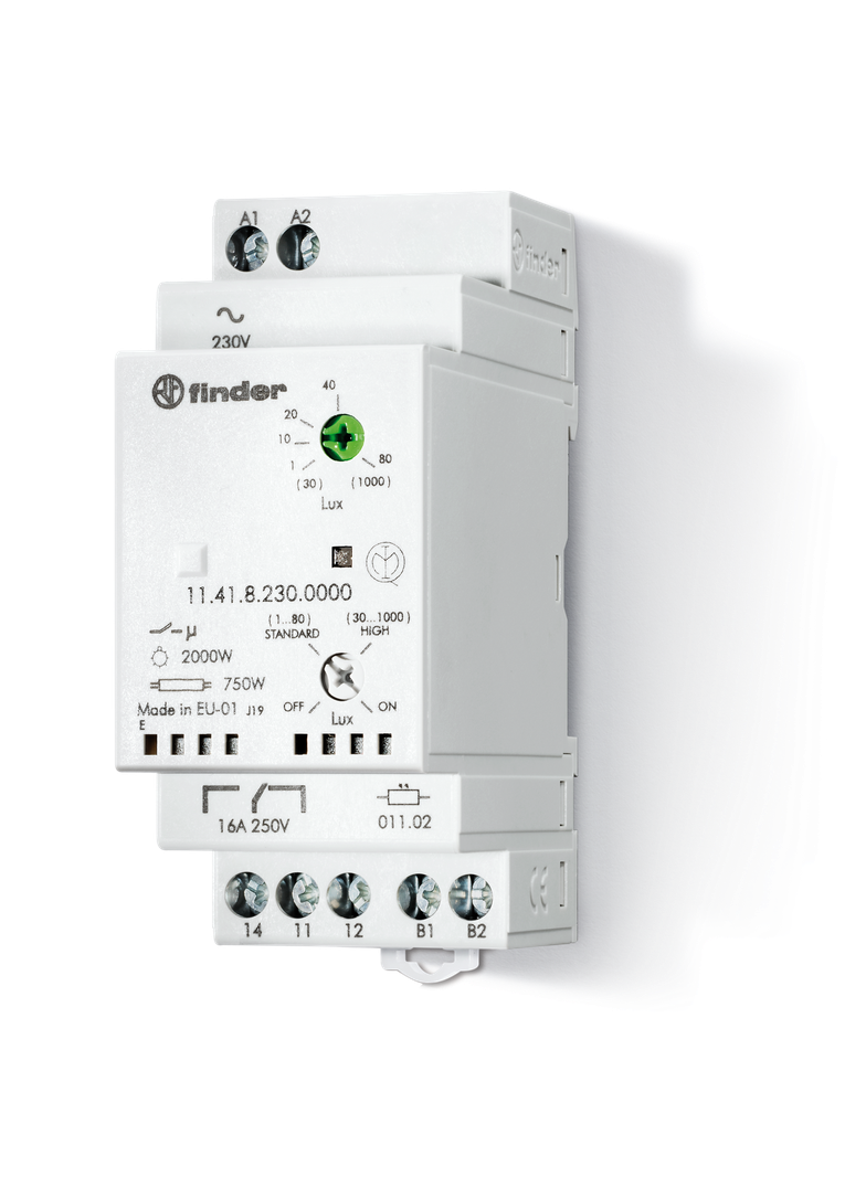 Modułowy przekaźnik zmierzchowy serii 11: 1P 16A 230V AC 11.41.8.230.0000 /5szt./ FINDER