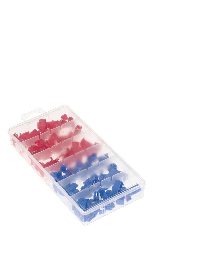 Zestaw konektorów kablowych nożowych CAR 50 szt.; 0,5-1 mm2-25 szt.;0,75-2,5 mm2-25szt. OR-KK-8116 O