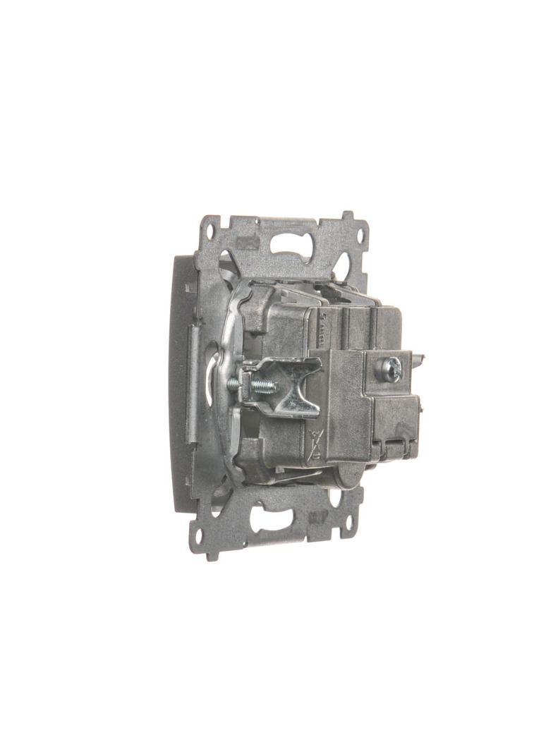 Simon 54 Gniazdo antenowe R-TV zakończeniowe do gniazd przelotowych srebrny mat