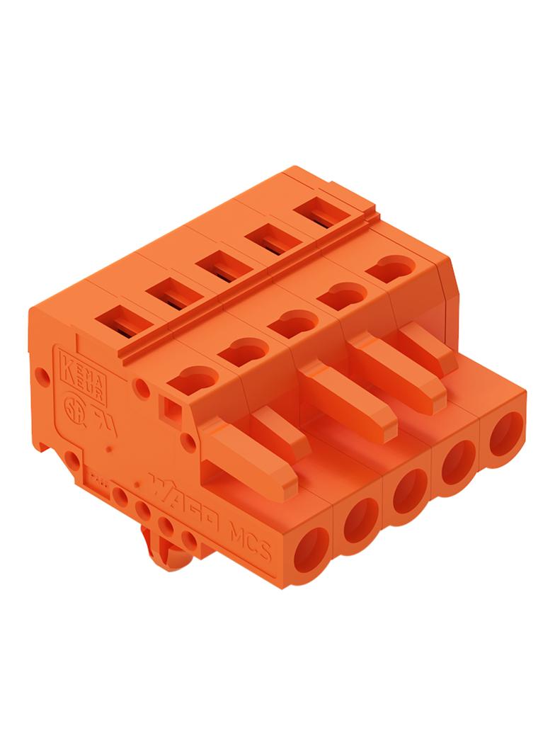 MCS-MIDI Classic gniazdo 5-bieg. pomarańczowe raster 5,08 mm