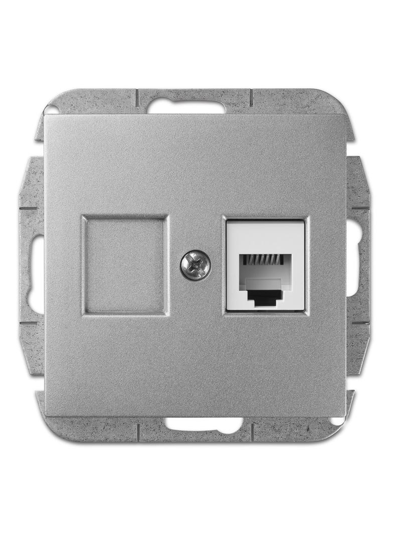 GPT SENTIA RJ11 telefoniczne    srebro połysk  IP 20