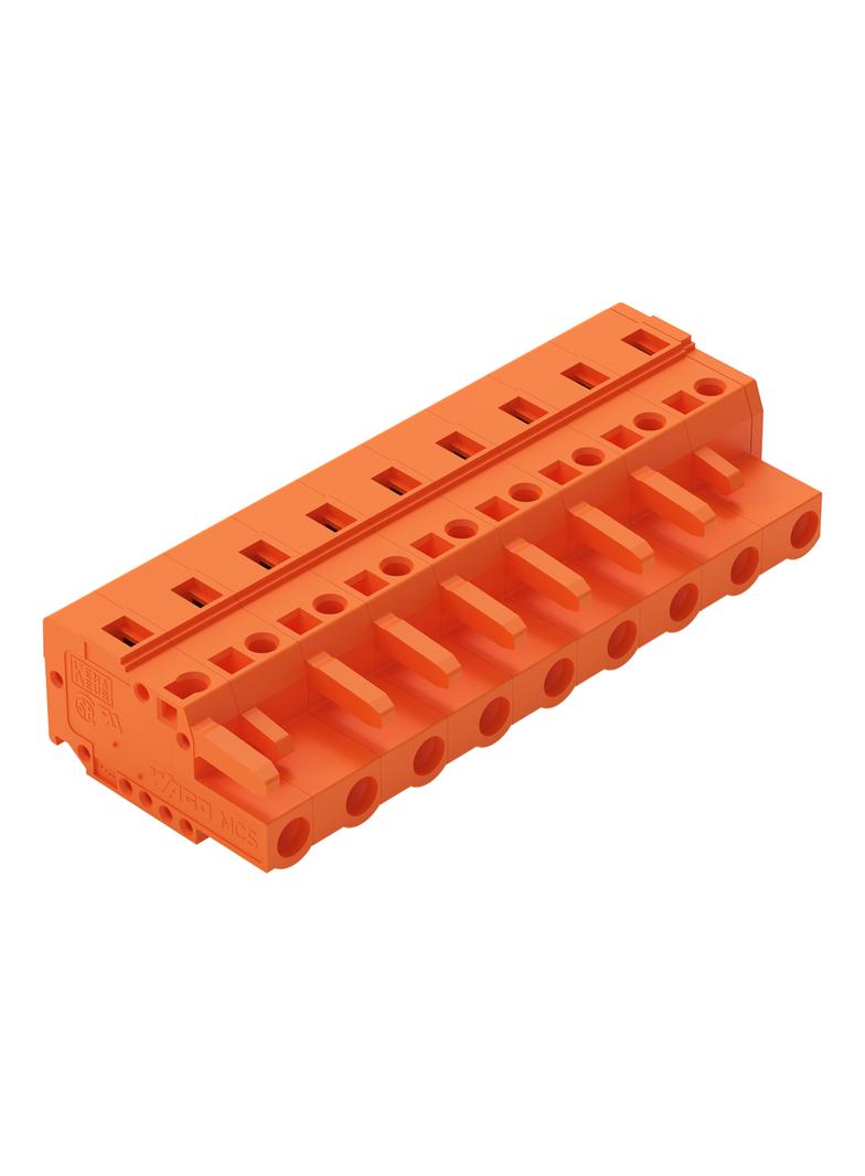 MCS-MIDI Classic gniazdo 9-bieg. pomarańczowe raster 7,62 mm /25szt./ WAGO