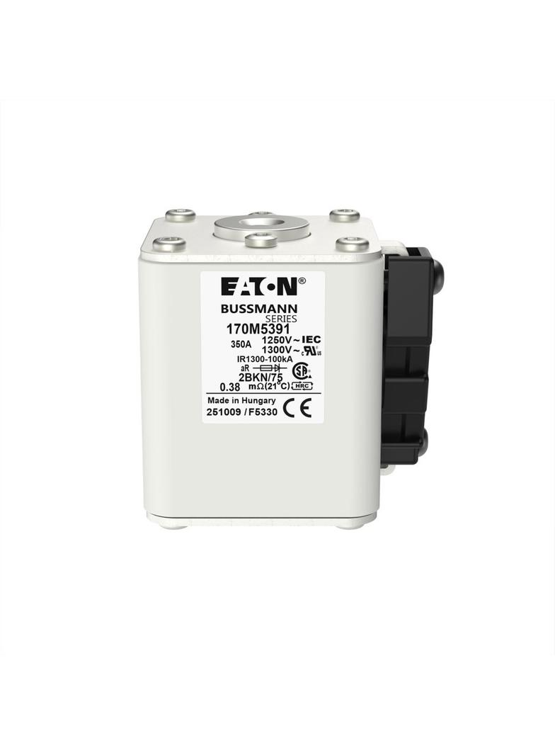 FUSE 350A 1250V 2BKN/75 AR CU Wkładka szybka 350A AC 1250V rozmiar 2 61x75x77 mm aR IEC UL 170M5391