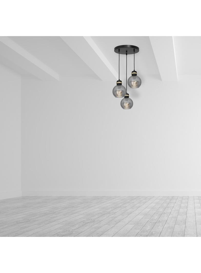 MILAGRO Lampa wisząca OMEGA BLACK/GOLD 3xE27