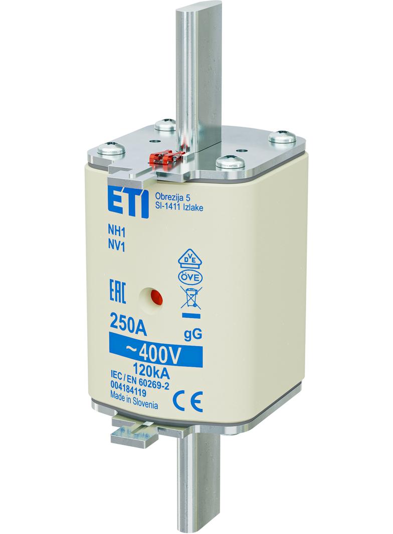 Wkładka topikowa NH zwłoczna KOMBI NH1 gG 250A 400V 004184119 ETI