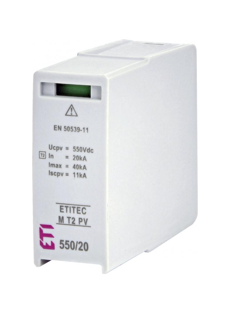 MOD. M T2 PV 550/20 Moduł wymienny do ogran.przepięć Typ 2 (kl.C) do systemów PV