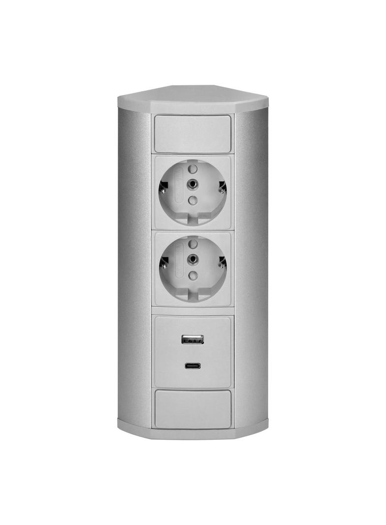 "Gniazdo meblowe 2x2P+Z (Schuko), 2xUSB (typ A+C
