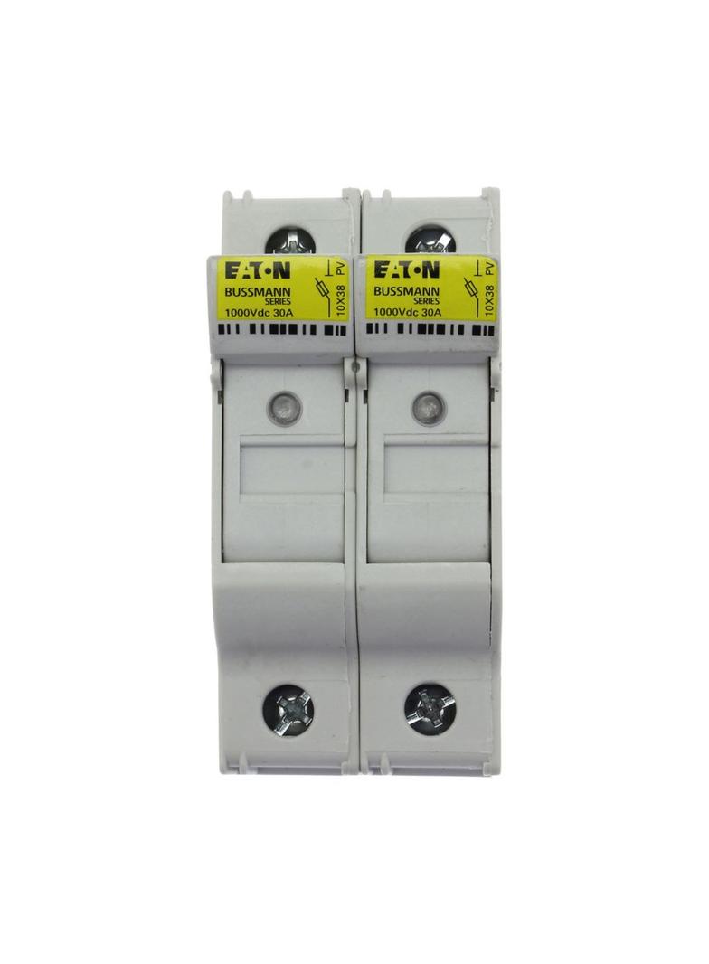 2P 10x38MFH30A1000Vdc gPV with indicator Podstawa wkładki cylindrycznej 10x38 gPV 2P 32A 1000VDC wsk