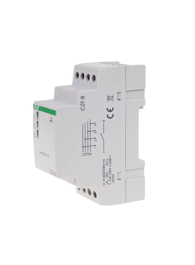 mikroprocesorowy czujnik zaniku i asymetrii faz, montaż na szynie DIN,True RMS