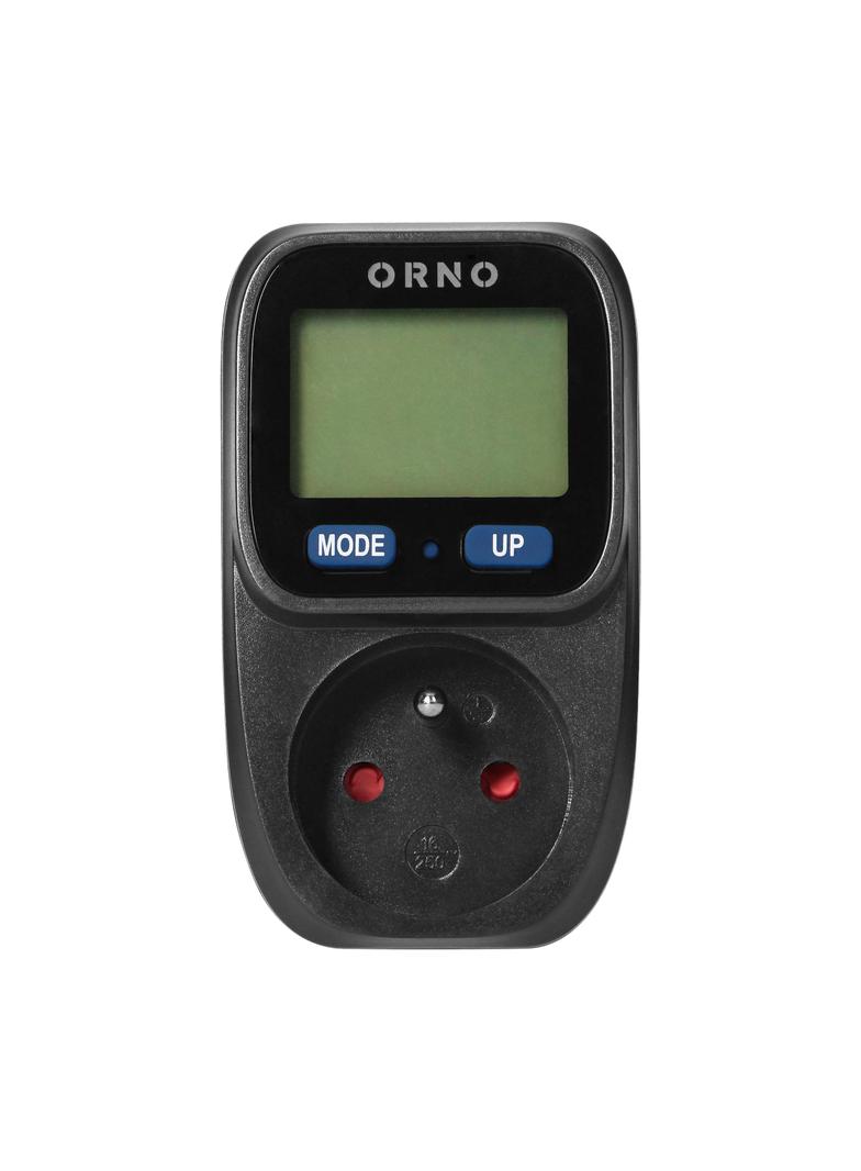 Watomierz kalkulator energii z wyświetlaczem LCD czarny ORNO