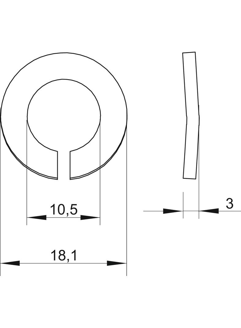 DIN 128 A M10V4A, Podkładka sprężysta