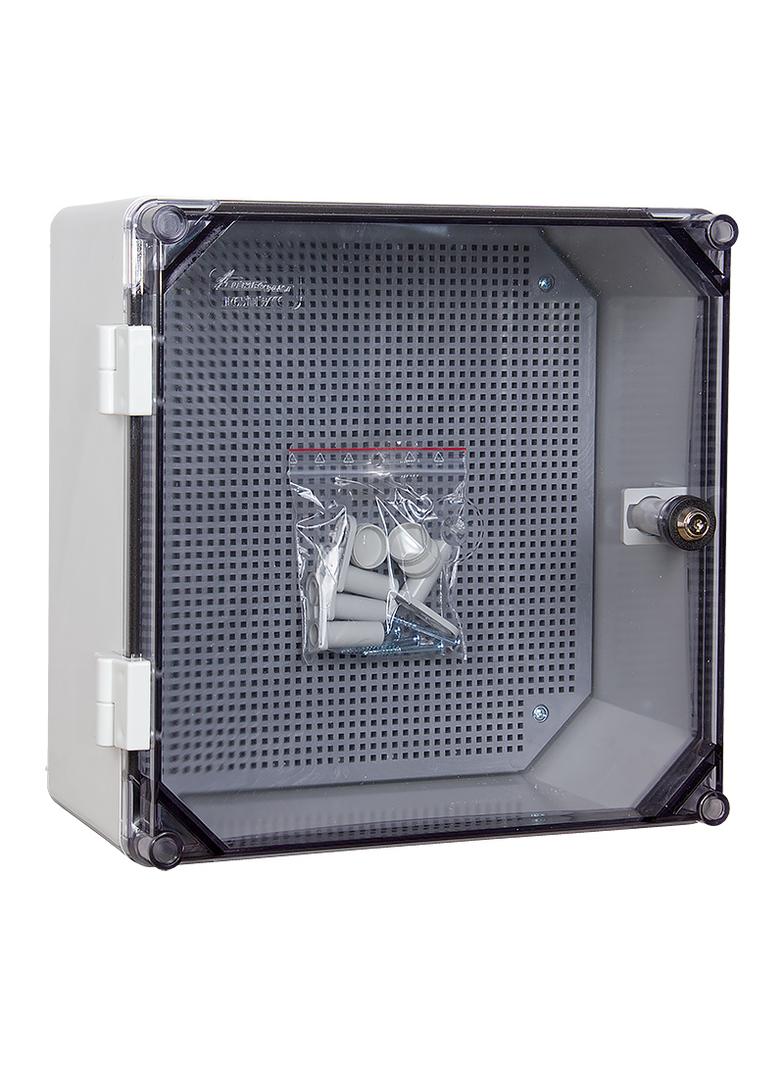 Obudowa z tworzywa 300x300x160mm z płytą montażową transparentna UNIbox Uni-0/T 43.00 OPATÓWEK