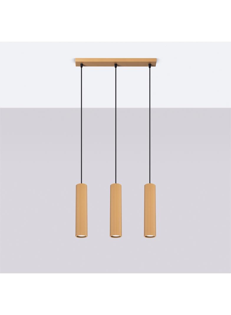 Sollux Lampa wisząca KARBON 3L złoty SL.1556