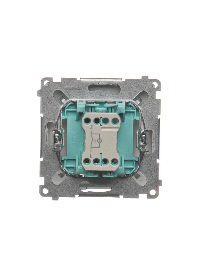 Simon Basic Przycisk dzwonek z podświetleniem LED 10A 250V szybkozłączka stal inox BMD1L.01/21 KONTAKT