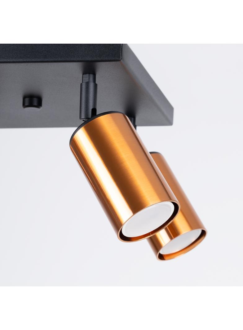 Plafon WINX 4 czarny/miedź