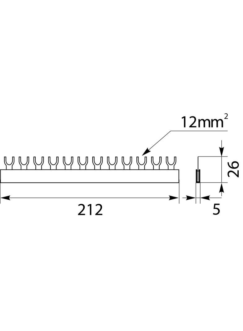 Szyna łączeniowa widełkowa 1P 12M S12 1F-12 45.302 OPATÓWEK