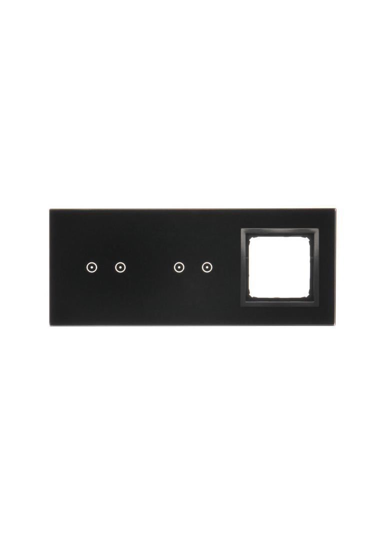 Simon 54 Touch Panel dotykowy S54 Touch 3 moduły 2 pola dotykowe poziome + 2 pola dotykowe poziome + 1 otwór na osprzęt S54 zastygła lawa DSTR3220/73 KONTAKT