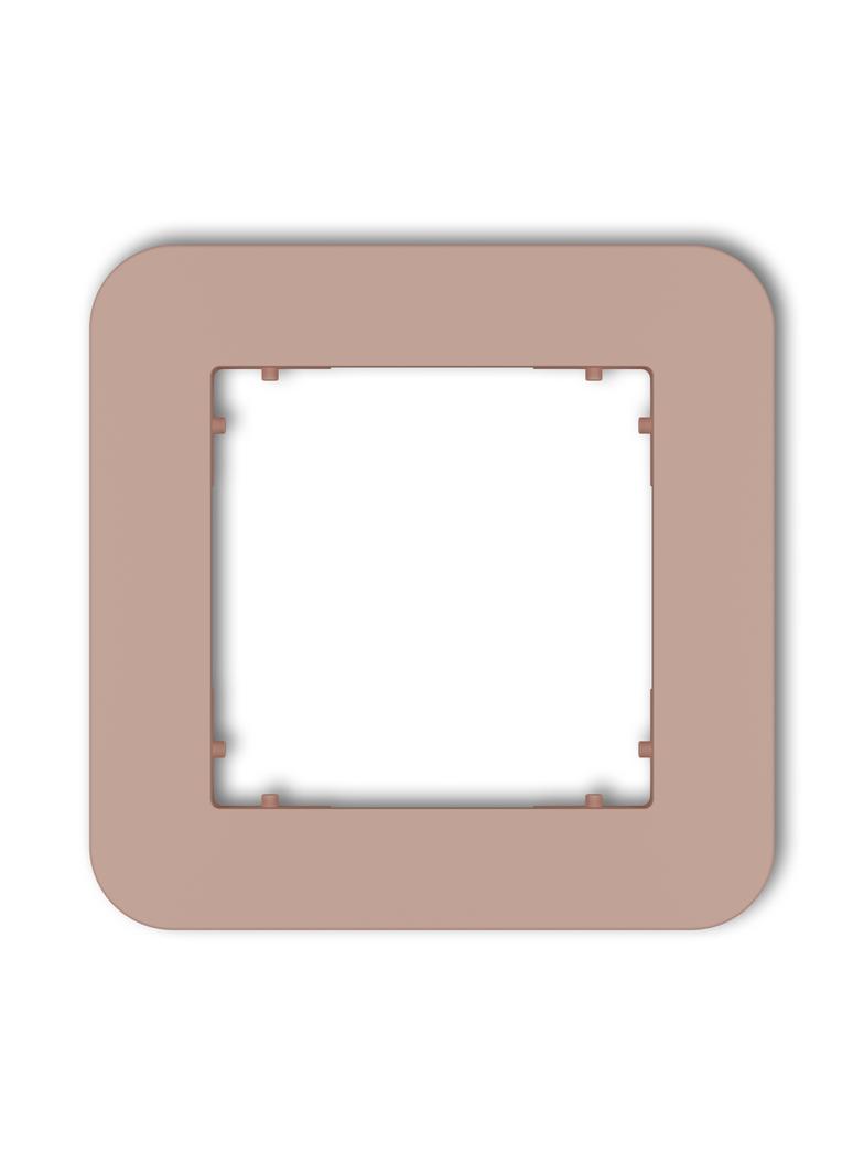 MINI Ramka uniwersalna pojedyncza zaokrąglona z tworzywa łososiowy