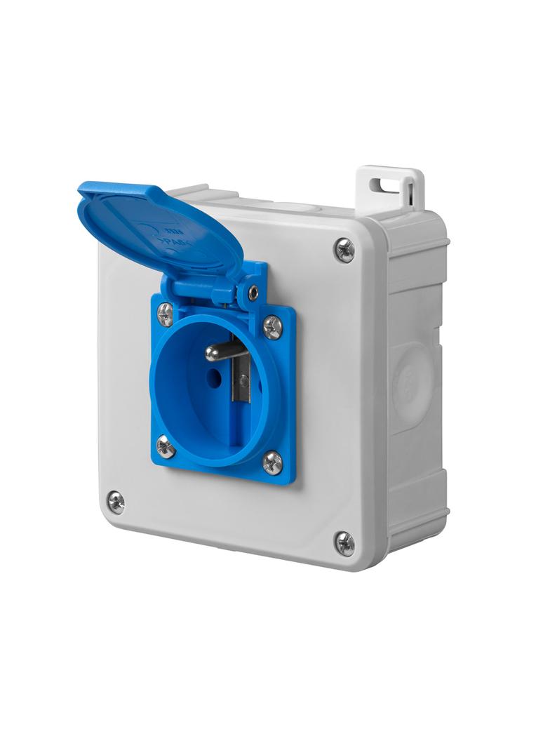 Gniazdo natynkowe 2K 2P+Z 16A 250V IP54