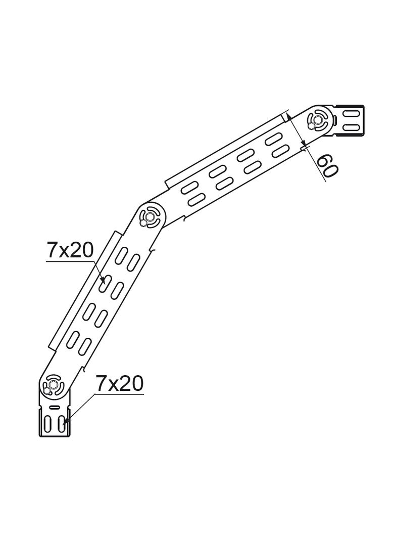LLJ100H60 Łuk przegubowy 1,0 mm