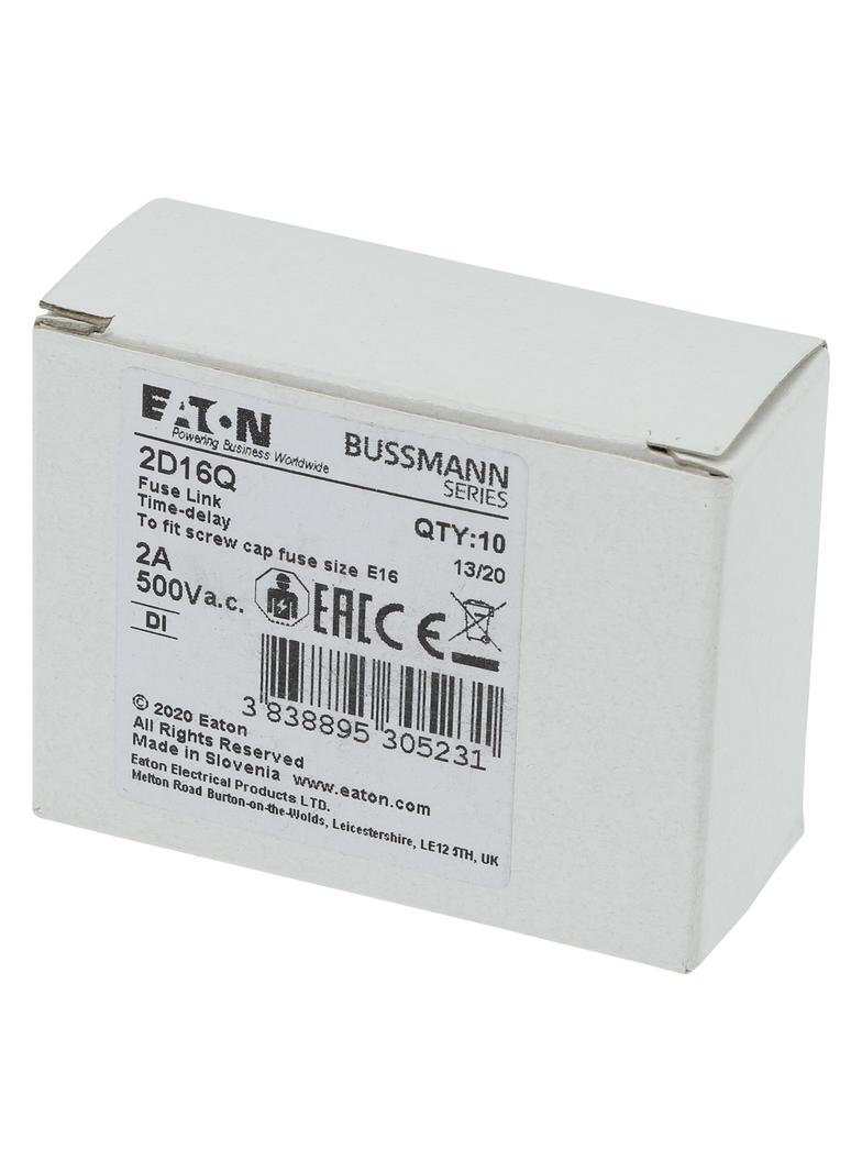 FUSE 2A DI/E16 500VAC DZ Wkładka DI 2A 500VAC DZ E16 2D16Q EATON