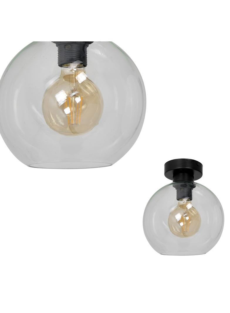 Milagro plafon Sofia Clear E27 czarny MLP6573