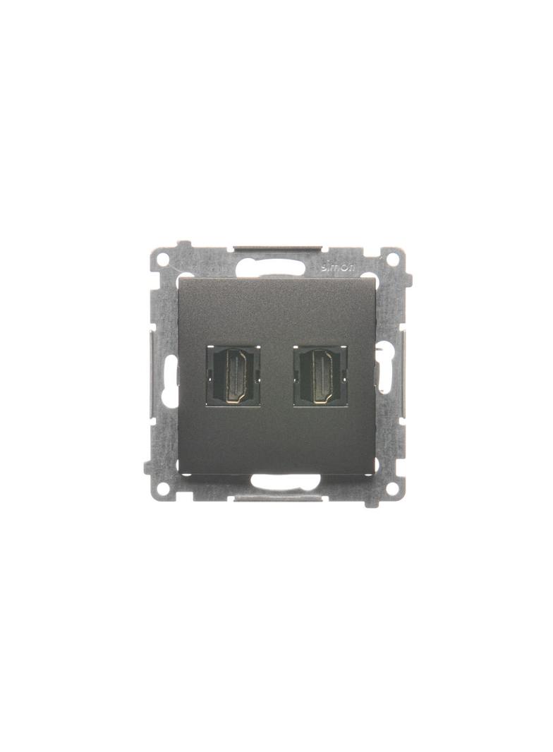 Simon 54 Gniazdo HDMI podwójne antracyt DGHDMI2.01/48 KONTAKT
