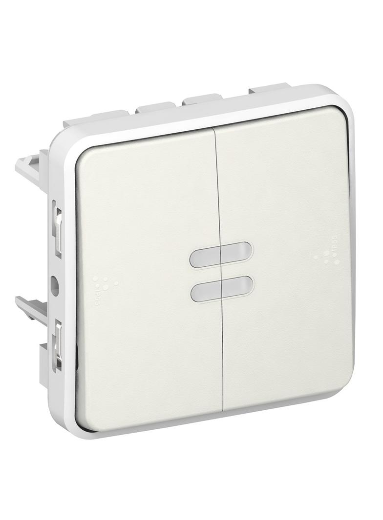 Plexo55 Łącznik Schodowy Podświetlany Biały/Ecru 10Ax-250V 069613 LEGRAND