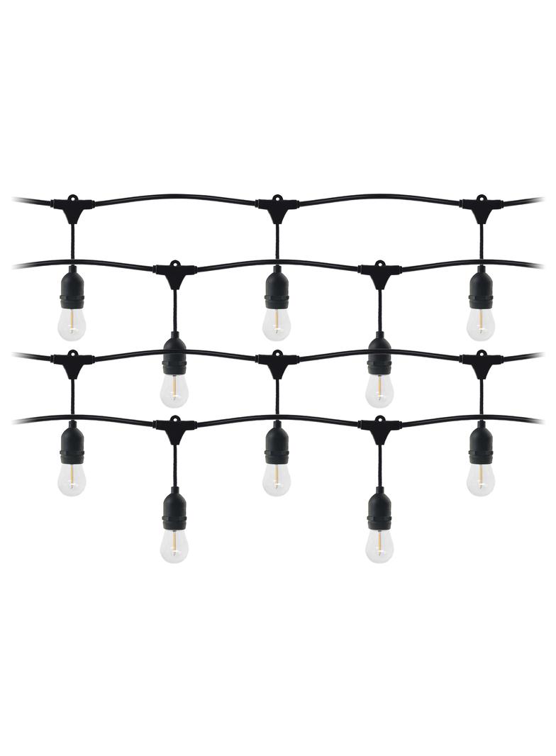 Girlanda oświetleniowa - 1 sznur 20 m (20 opraw) + 20 żarówek LED 1W E27, 3000K + 1 żarówka gratis