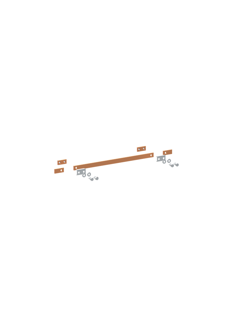 ZX2331 Szyna miedziana 20x5mm szerokość 2PW 500mm V2, A2 (do samodzielnego montażu)