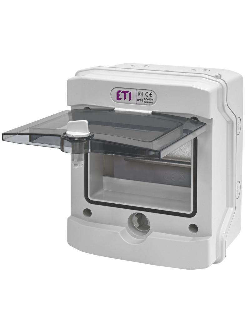Rozdzielnica natynkowa 1x6 IP65 drzwi transparentne ECH-6G 001101176 ETI