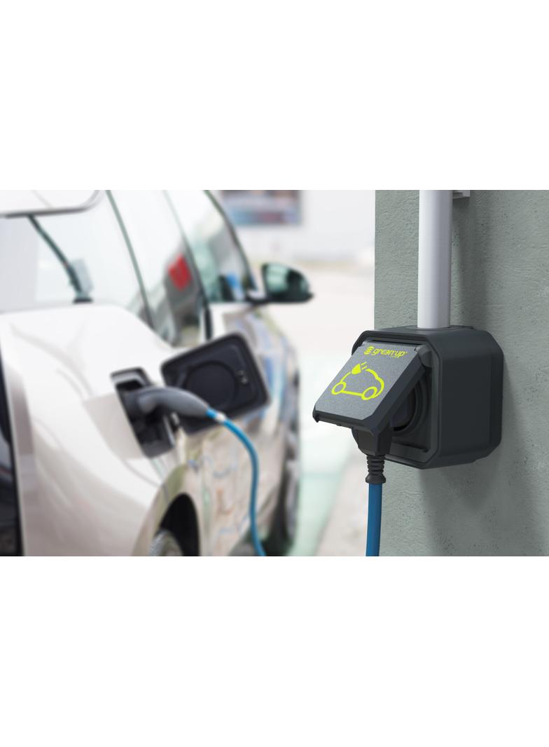 NOWE PLEXO - GN. ŁADOWANIA SAMOCHODÓW ELEKTRYCZNYCH MECHANIZM 16A-250V~ ANTRACYT