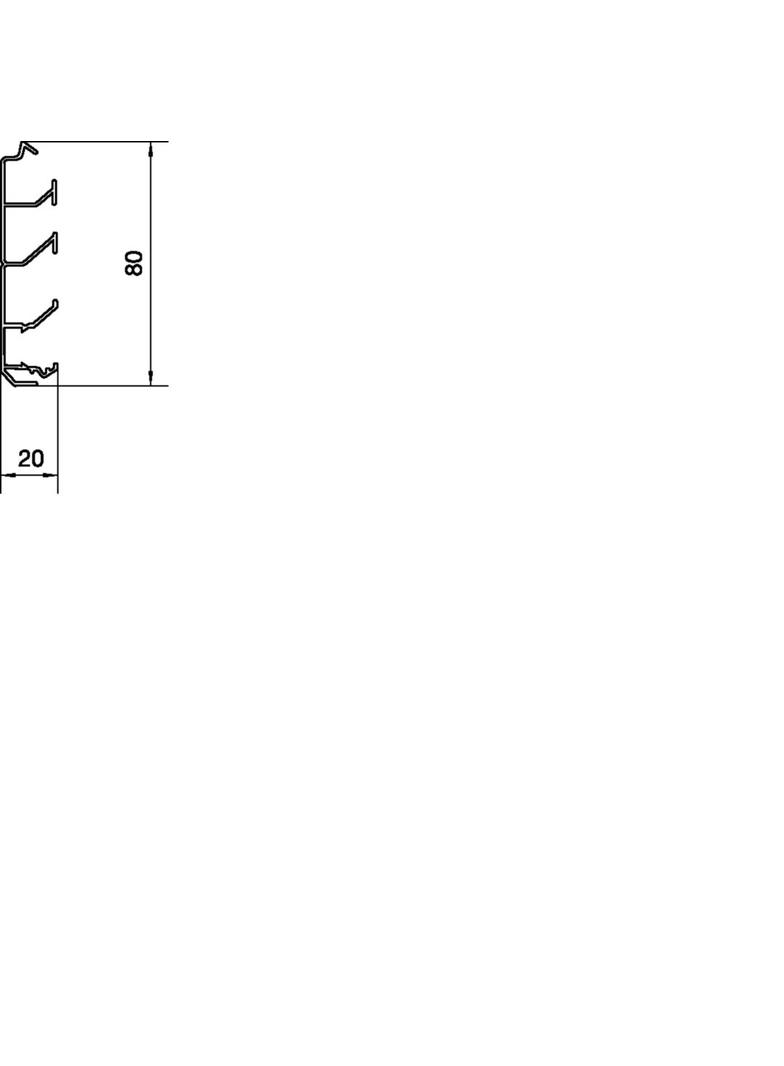 tehalit.SL Podstawa 20x80 dla LED czarny SL200801LED HAGER