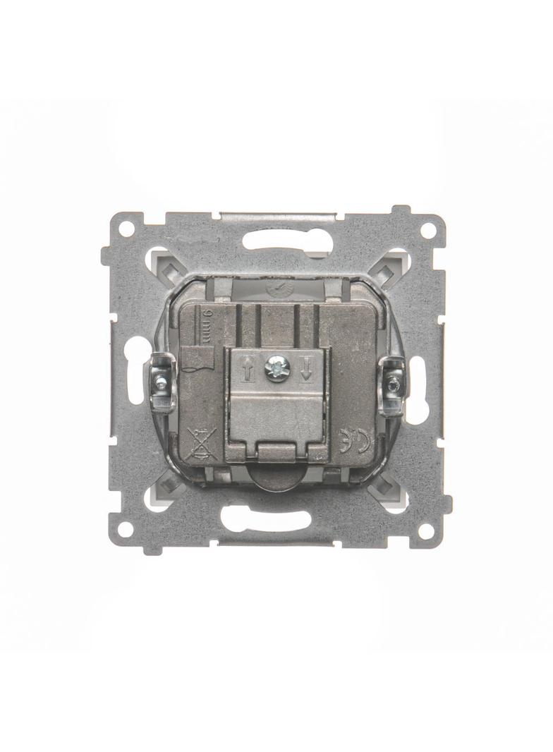 Simon 54 Gniazdo antenowe R-TV-SAT przelotowe srebrny mat